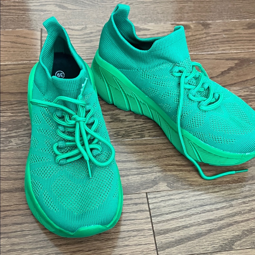 Bright  Green Athletic Sneakers